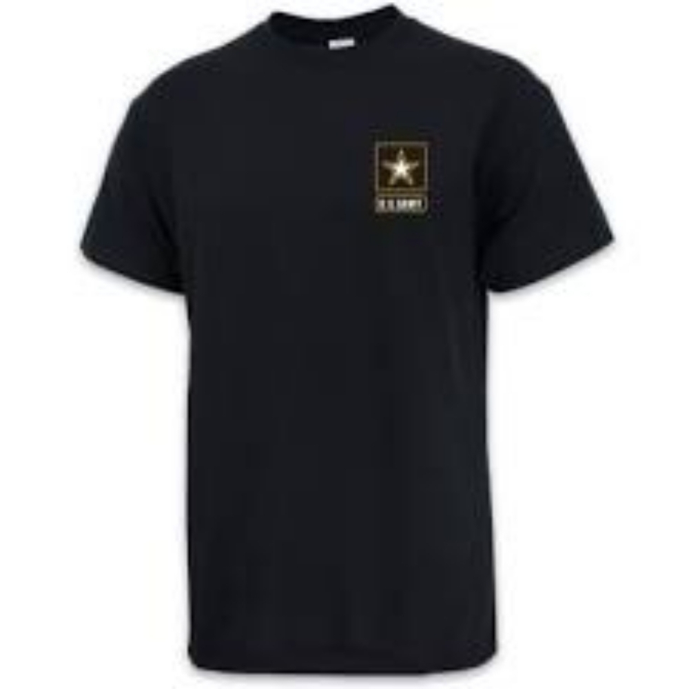 Go Army Men’s Short Sleeve Shirt Sz L Black Made I